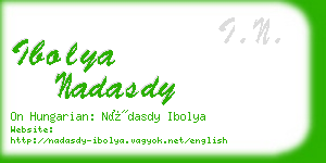 ibolya nadasdy business card